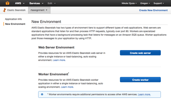 AWS New Environment